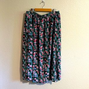 Vintage Pleated Flower Skirt